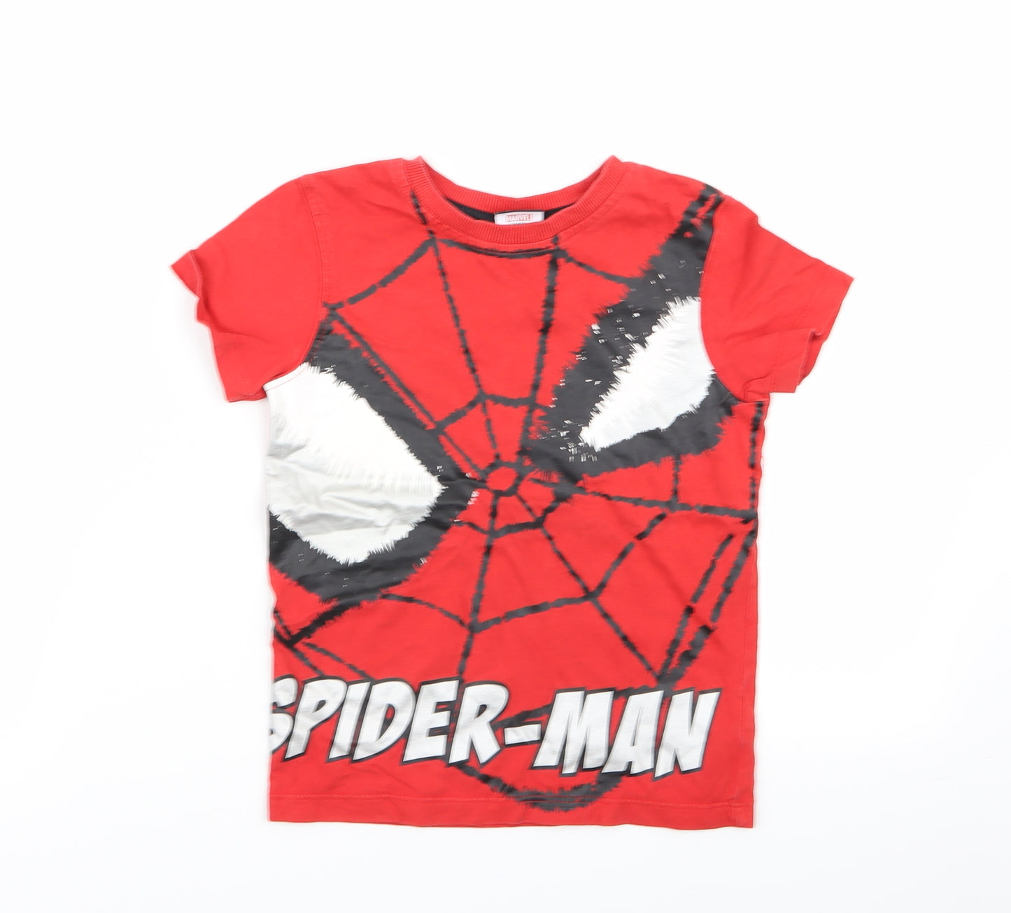 Asda George Boys Red Geometric  Basic T-Shirt Size 4-5 Years  - spiderman