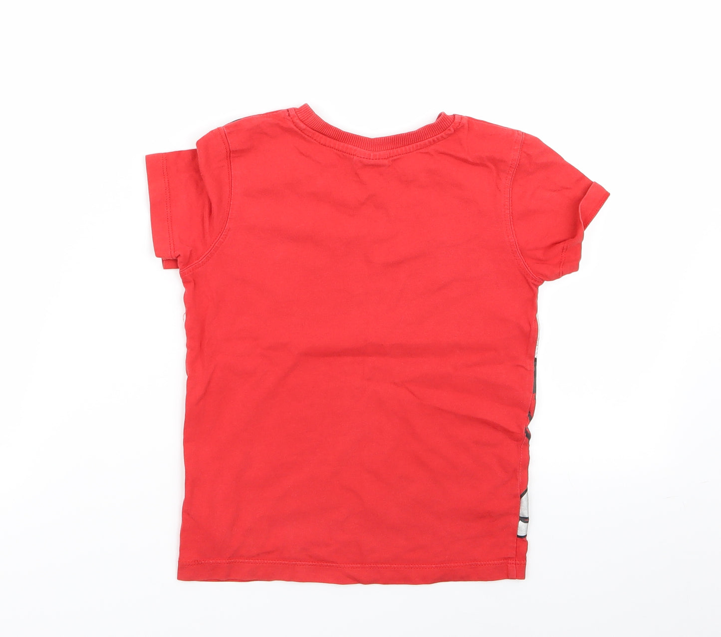 Asda George Boys Red Geometric  Basic T-Shirt Size 4-5 Years  - spiderman