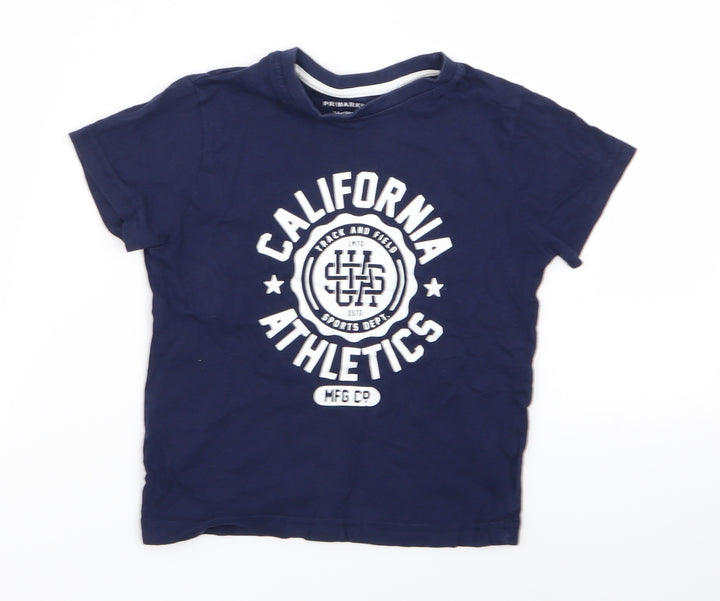 Primark Boys Blue   Basic T-Shirt Size 3-4 Years