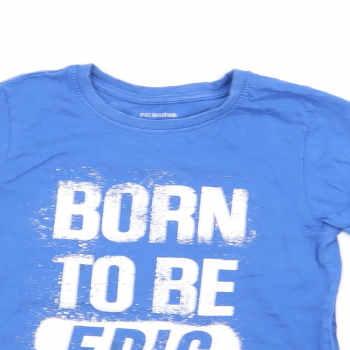 Primark Boys Blue   Basic T-Shirt Size 5-6 Years