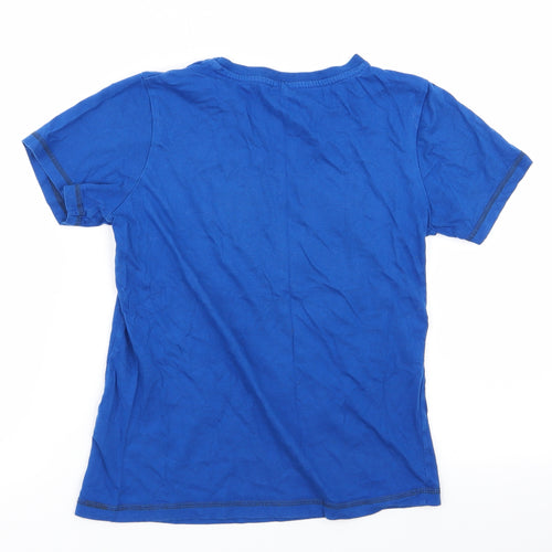 Asda George Boys Blue Geometric  Basic T-Shirt Size 9-10 Years  - playstation