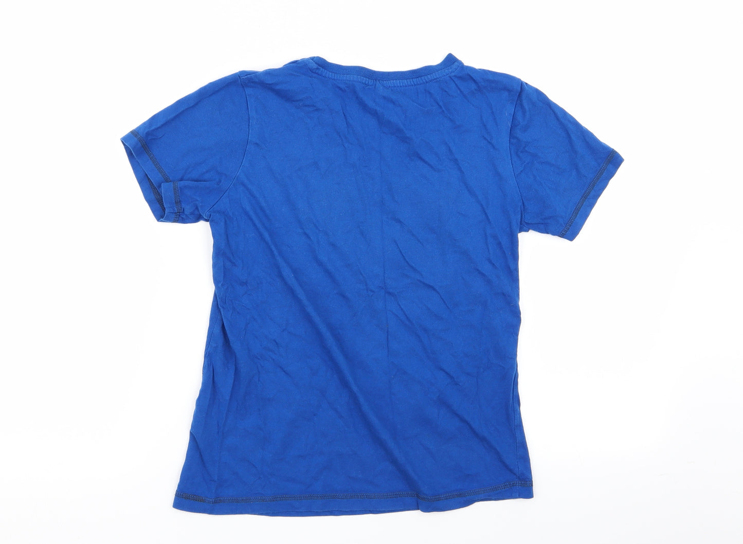 Asda George Boys Blue Geometric  Basic T-Shirt Size 9-10 Years  - playstation
