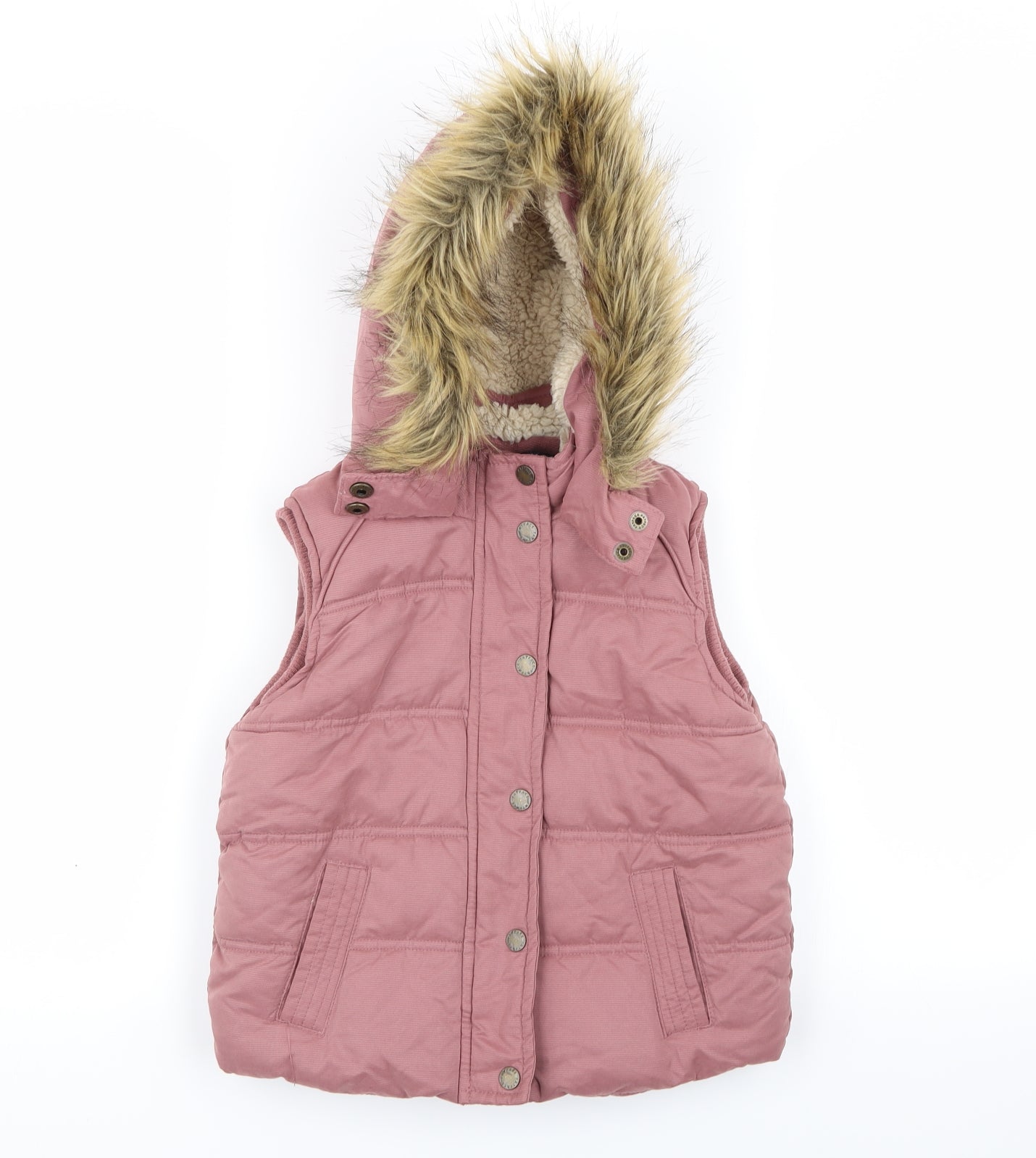 Fat Face Girls Pink   Gilet Coat Size 4-5 Years