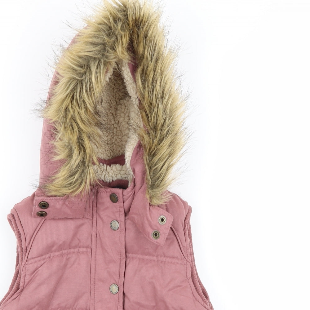 Fat Face Girls Pink   Gilet Coat Size 4-5 Years
