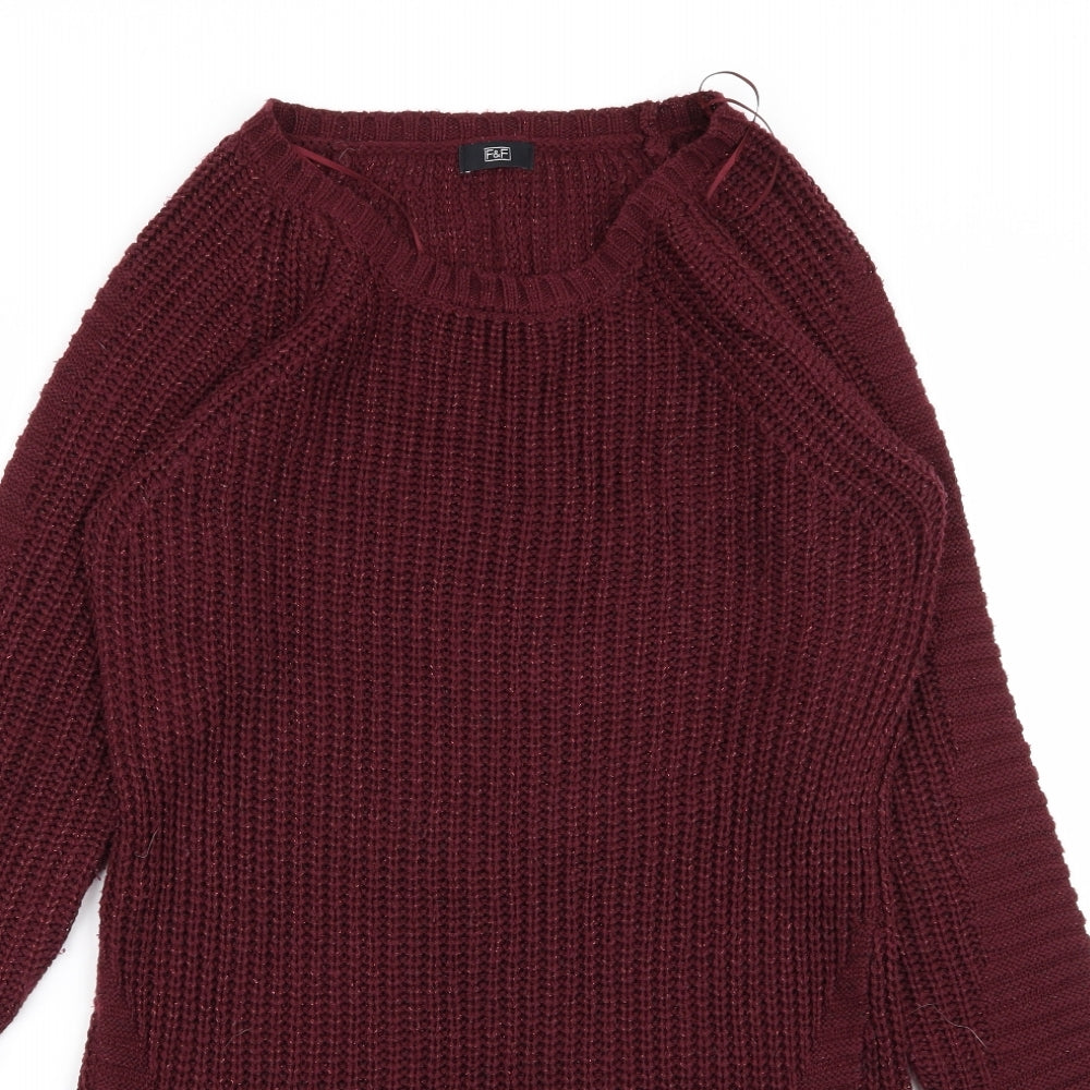 F&F Womens Purple   Jumper Dress  Size 14
