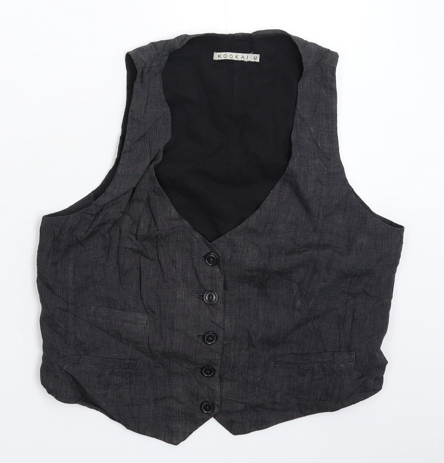 Kookai Womens Grey   Jacket Suit Waistcoat Size 14