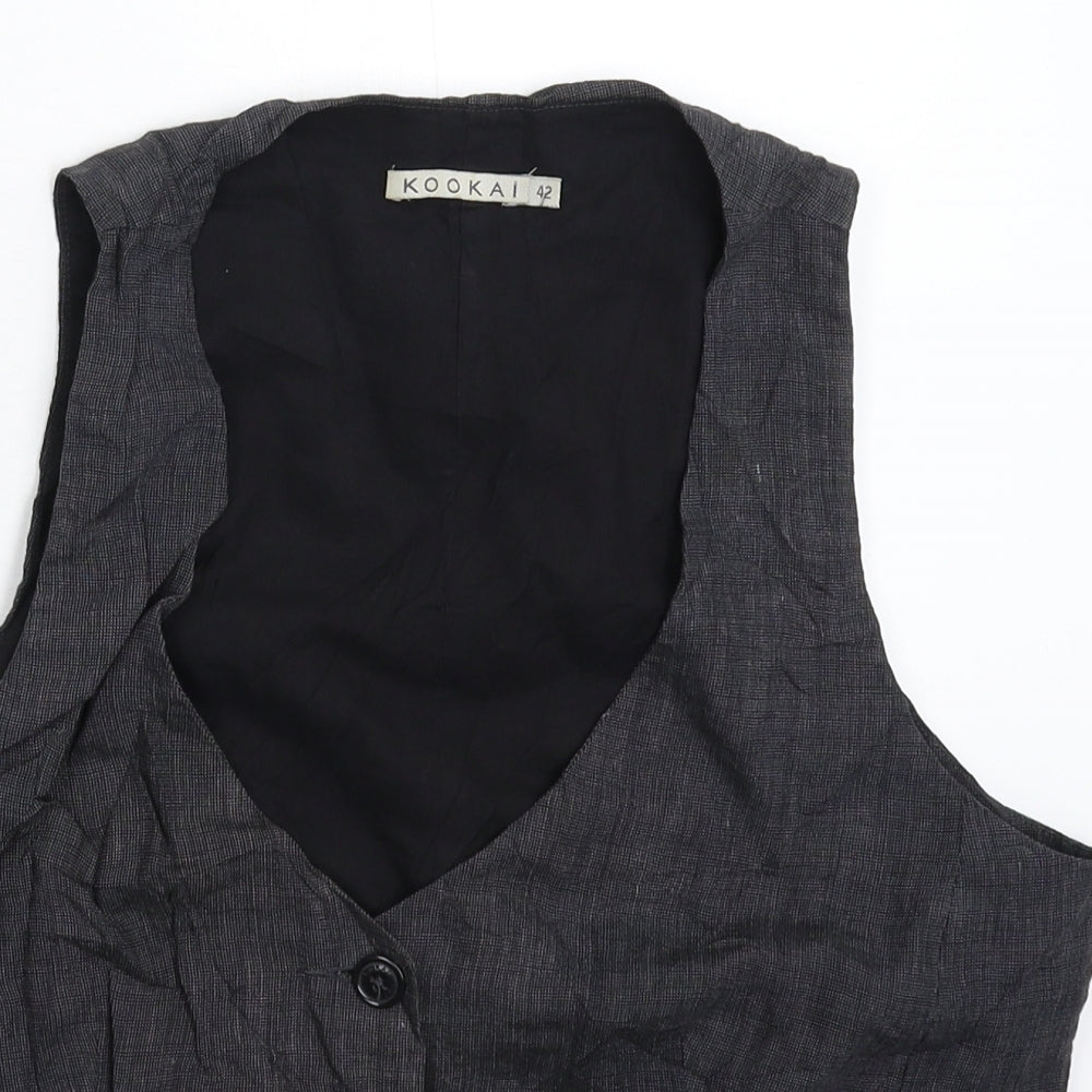 Kookai Womens Grey   Jacket Suit Waistcoat Size 14