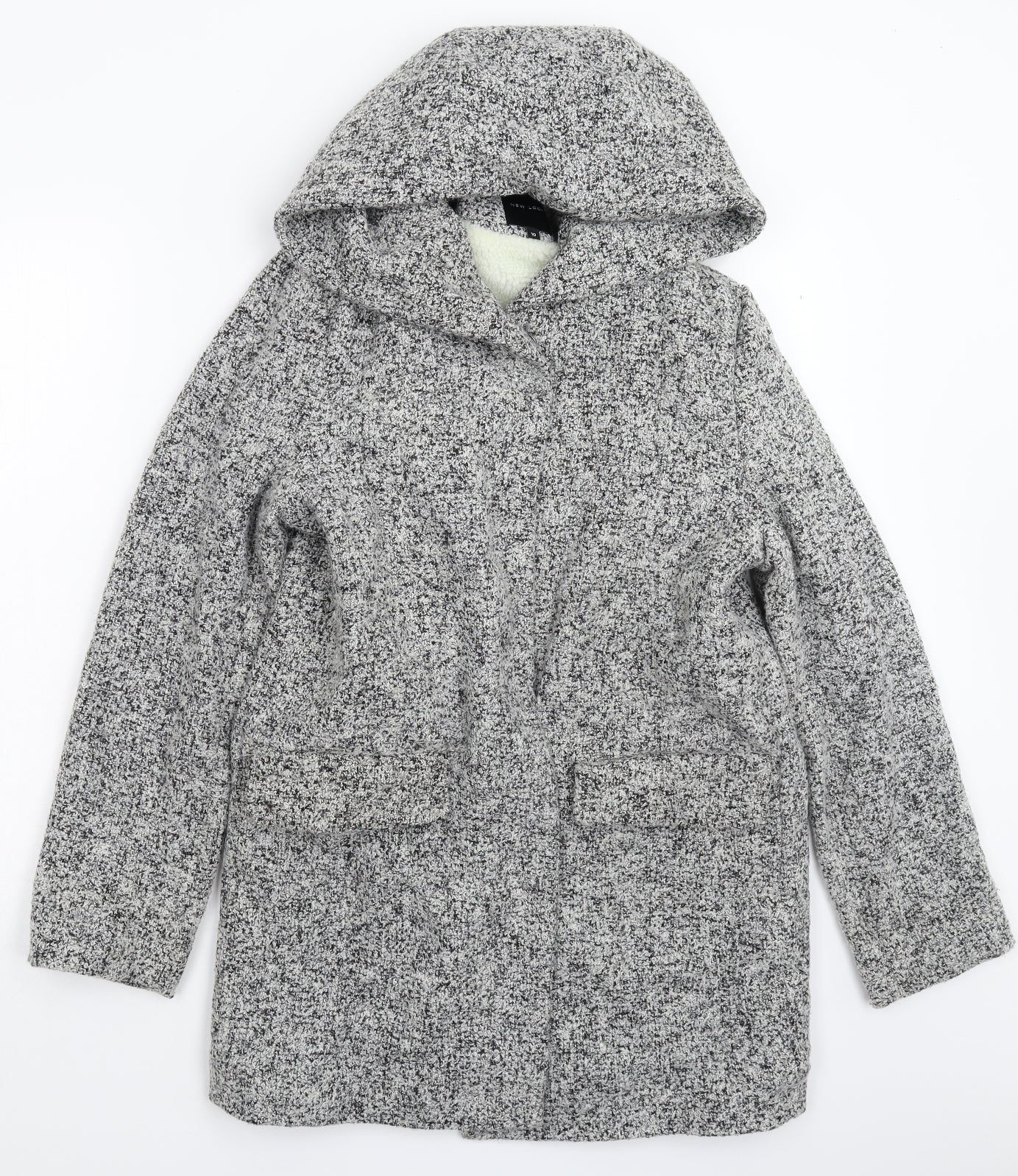 New Look Womens Grey   Jacket Coat Size 10