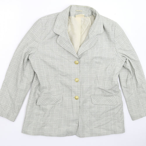 Emma Hamilton Womens Multicoloured Check  Jacket Blazer Size 18