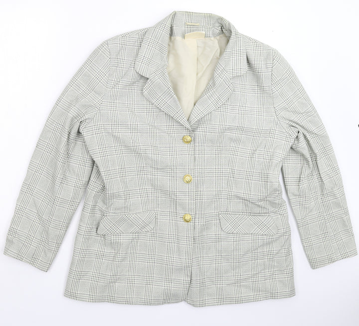 Emma Hamilton Womens Multicoloured Check  Jacket Blazer Size 18