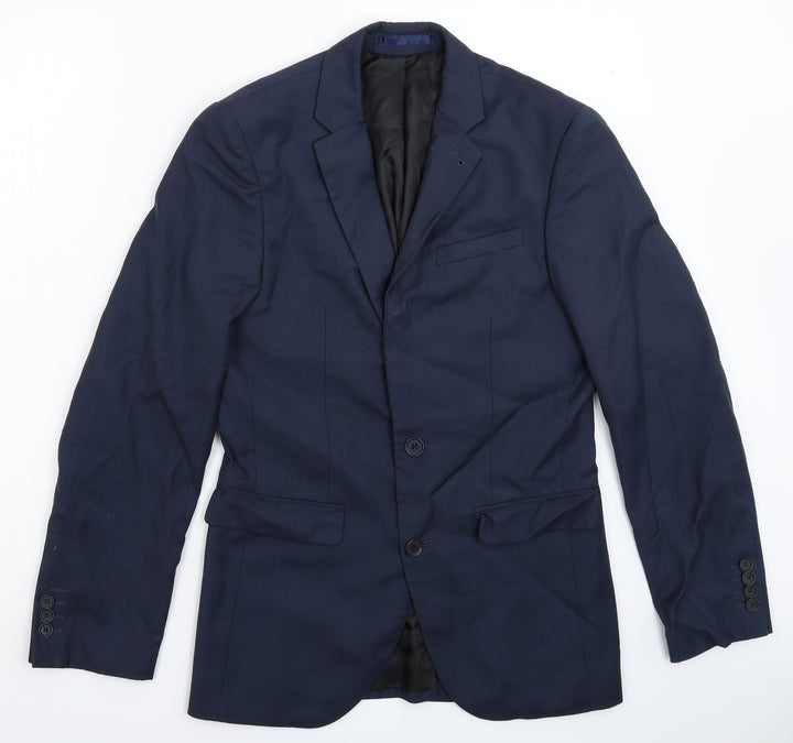 Cedar Wood State Mens Blue   Jacket Suit Jacket Size 34