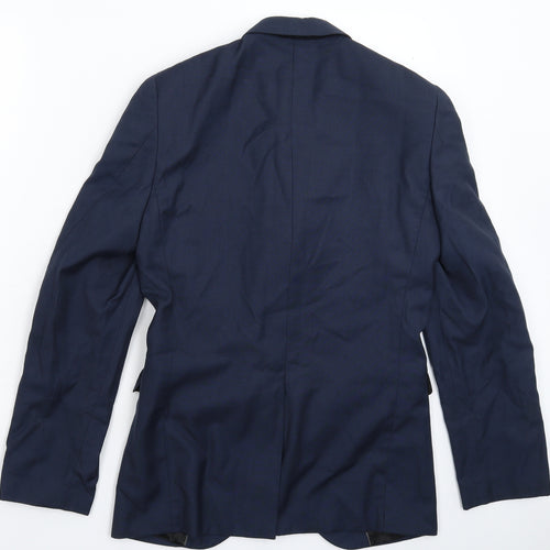 Cedar Wood State Mens Blue   Jacket Suit Jacket Size 34