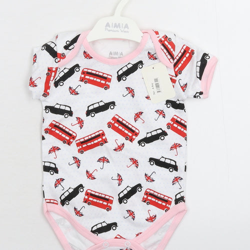 AMA Baby White   Babygrow One-Piece Size 6-9 Months