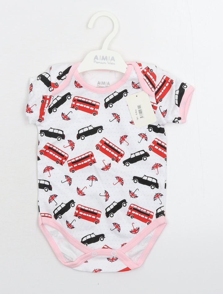 AMA Baby White Babygrow One-Piece Size 6-9 Months