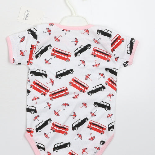 AMA Baby White   Babygrow One-Piece Size 6-9 Months