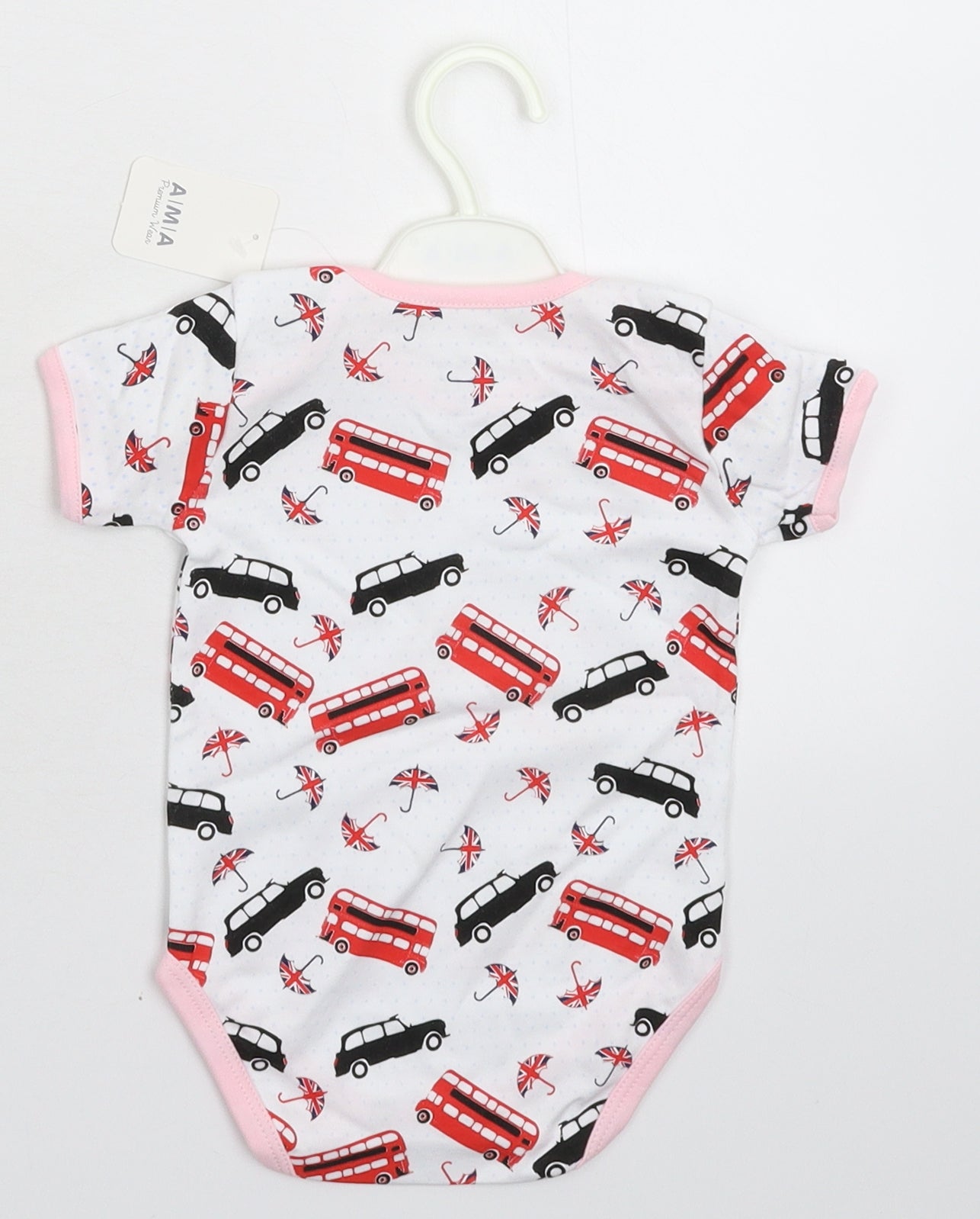 AMA Baby White   Babygrow One-Piece Size 6-9 Months