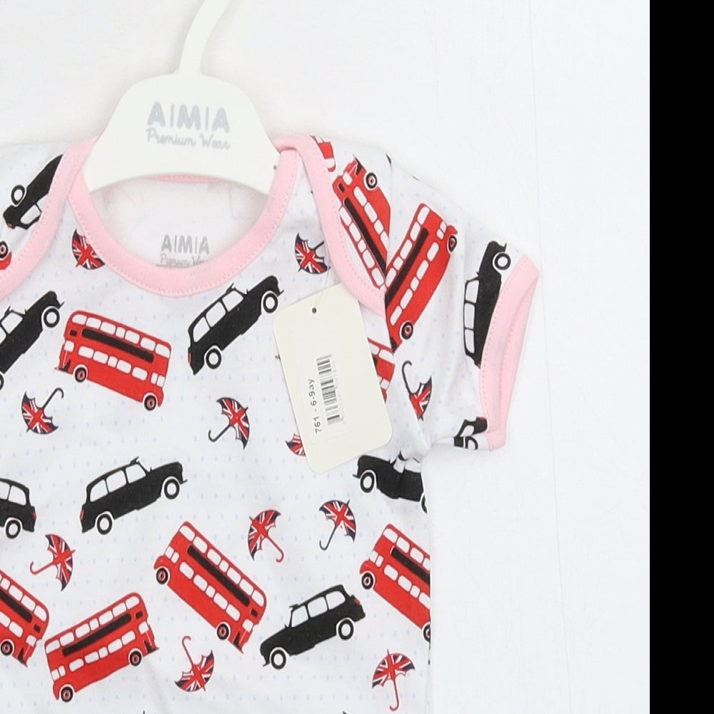 AMA Baby White   Babygrow One-Piece Size 6-9 Months