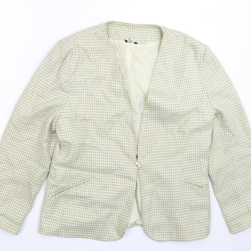 Klass Womens Multicoloured Houndstooth  Jacket Blazer Size 16