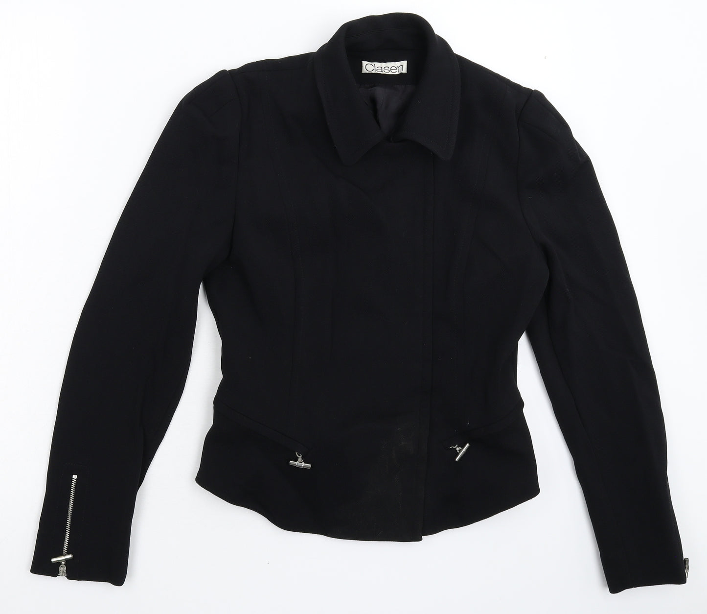 Clasen Womens Black   Jacket Blazer Size M