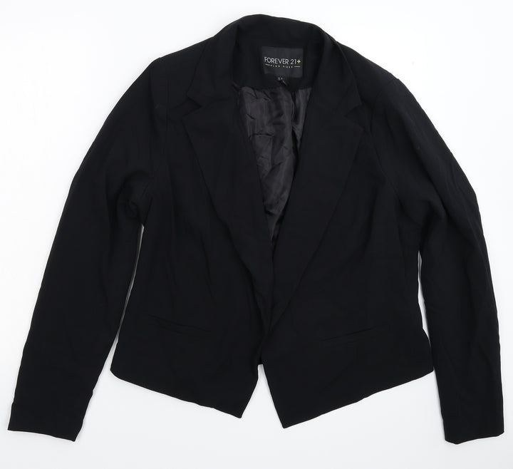 FOREVER 21 Womens Black   Jacket Blazer Size 2XL