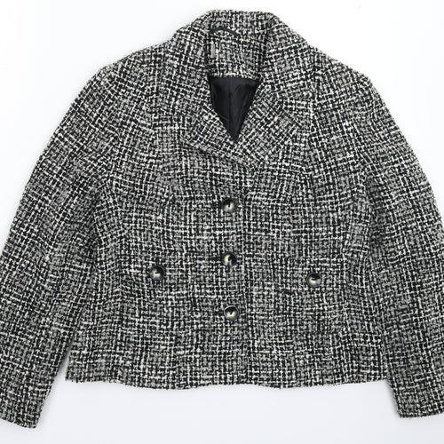 Preworn Womens Grey Check  Jacket Blazer Size M