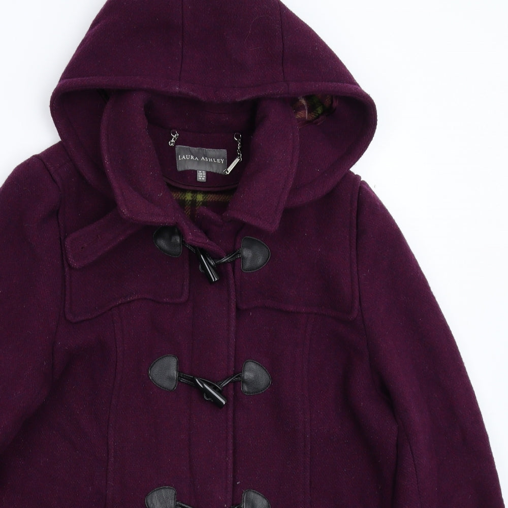 Laura Ashley Womens Purple   Pea Coat Coat Size 18