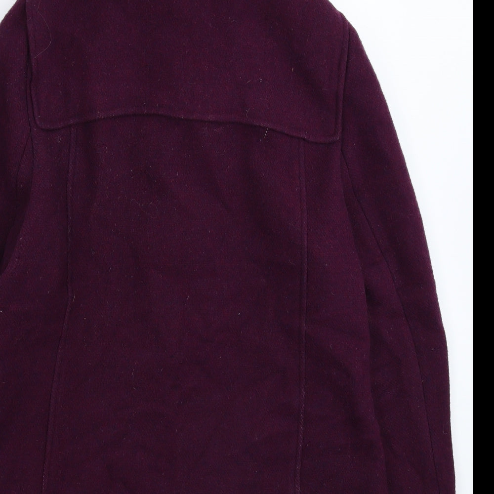 Laura Ashley Womens Purple   Pea Coat Coat Size 18