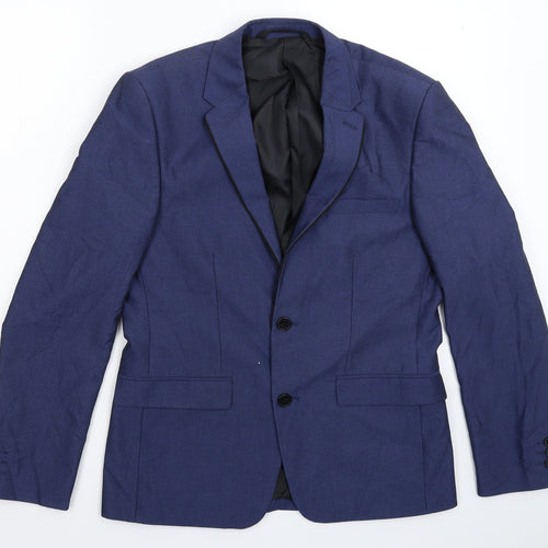 Burton Mens Blue   Jacket Suit Jacket Size 38