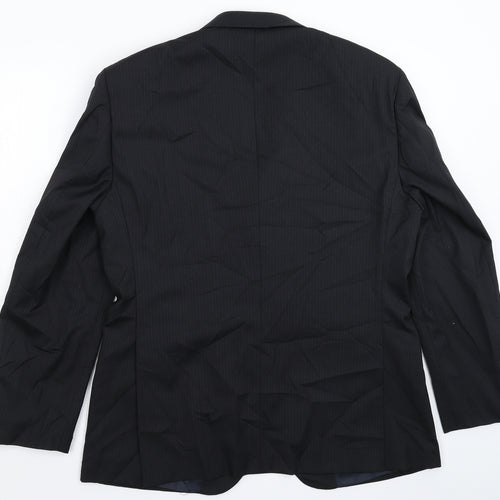 NEXT Mens Black Striped  Jacket Suit Jacket Size 40