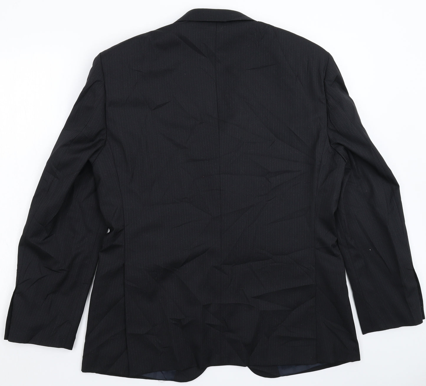NEXT Mens Black Striped  Jacket Suit Jacket Size 40