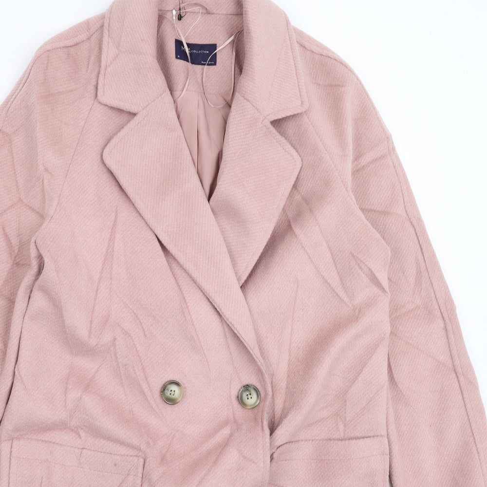 Marks and Spencer Womens Pink   Overcoat Coat Size 10