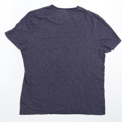 TU Mens Blue Striped   T-Shirt Size M