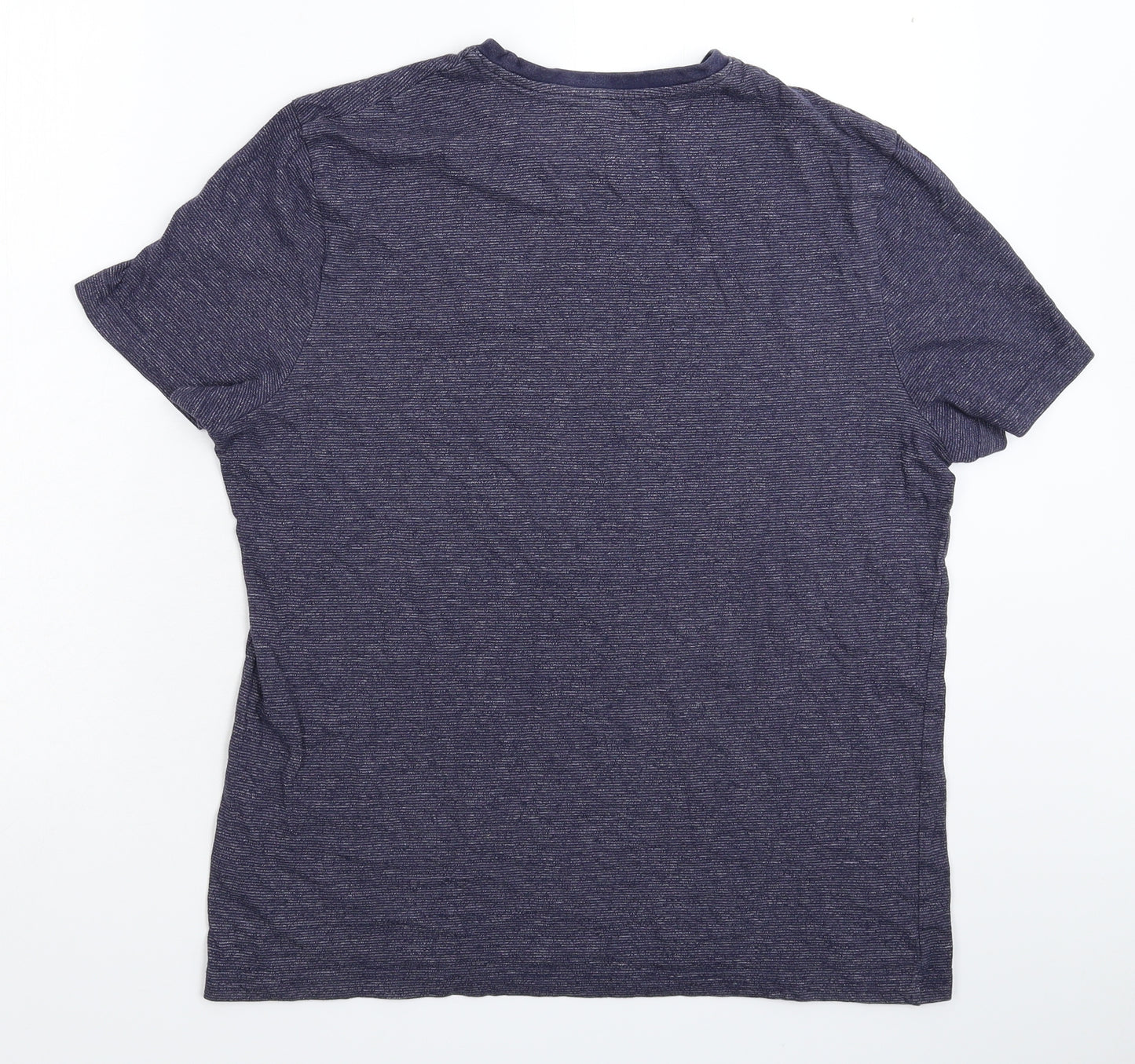 TU Mens Blue Striped   T-Shirt Size M