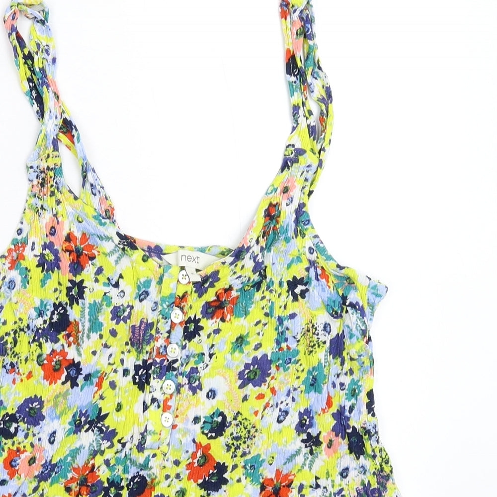 NEXT Womens Multicoloured Floral Rayon Basic Tank Size 14