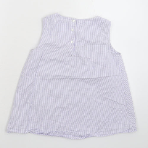 John Lewis Womens Blue Striped  Basic T-Shirt Size 10