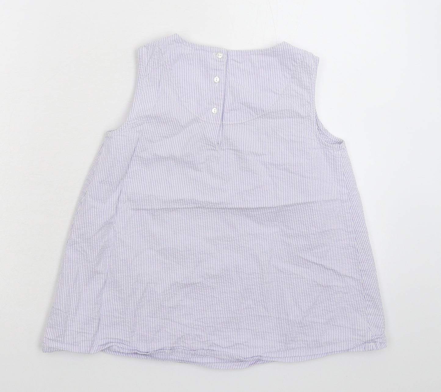 John Lewis Womens Blue Striped  Basic T-Shirt Size 10