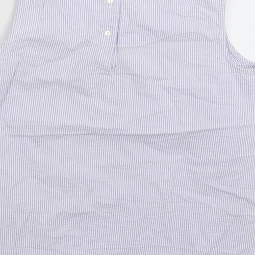 John Lewis Womens Blue Striped  Basic T-Shirt Size 10