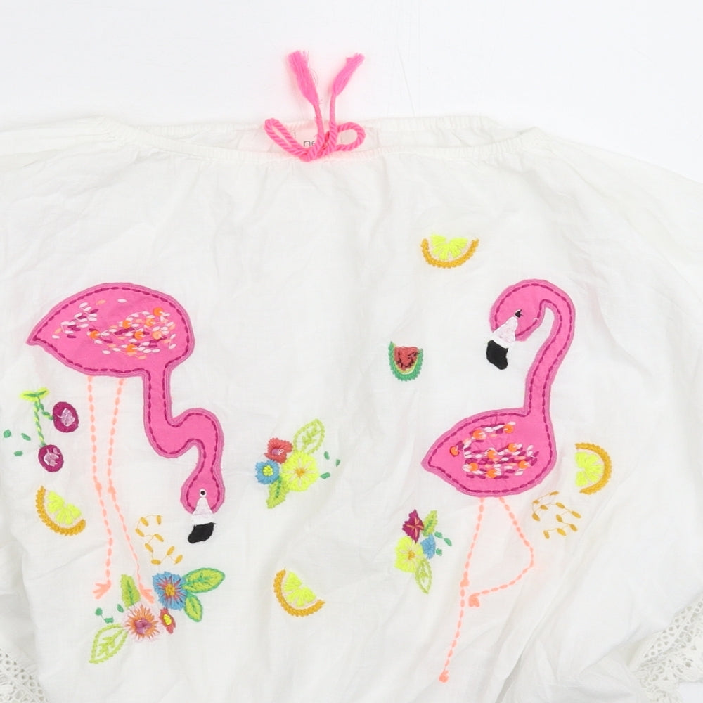 NEXT Girls White   Shirt Dress  Size 10 Years