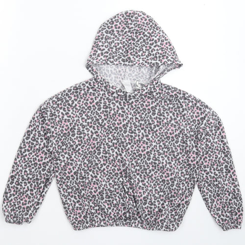 Preworn Womens Multicoloured Animal Print  Pullover Hoodie Size M