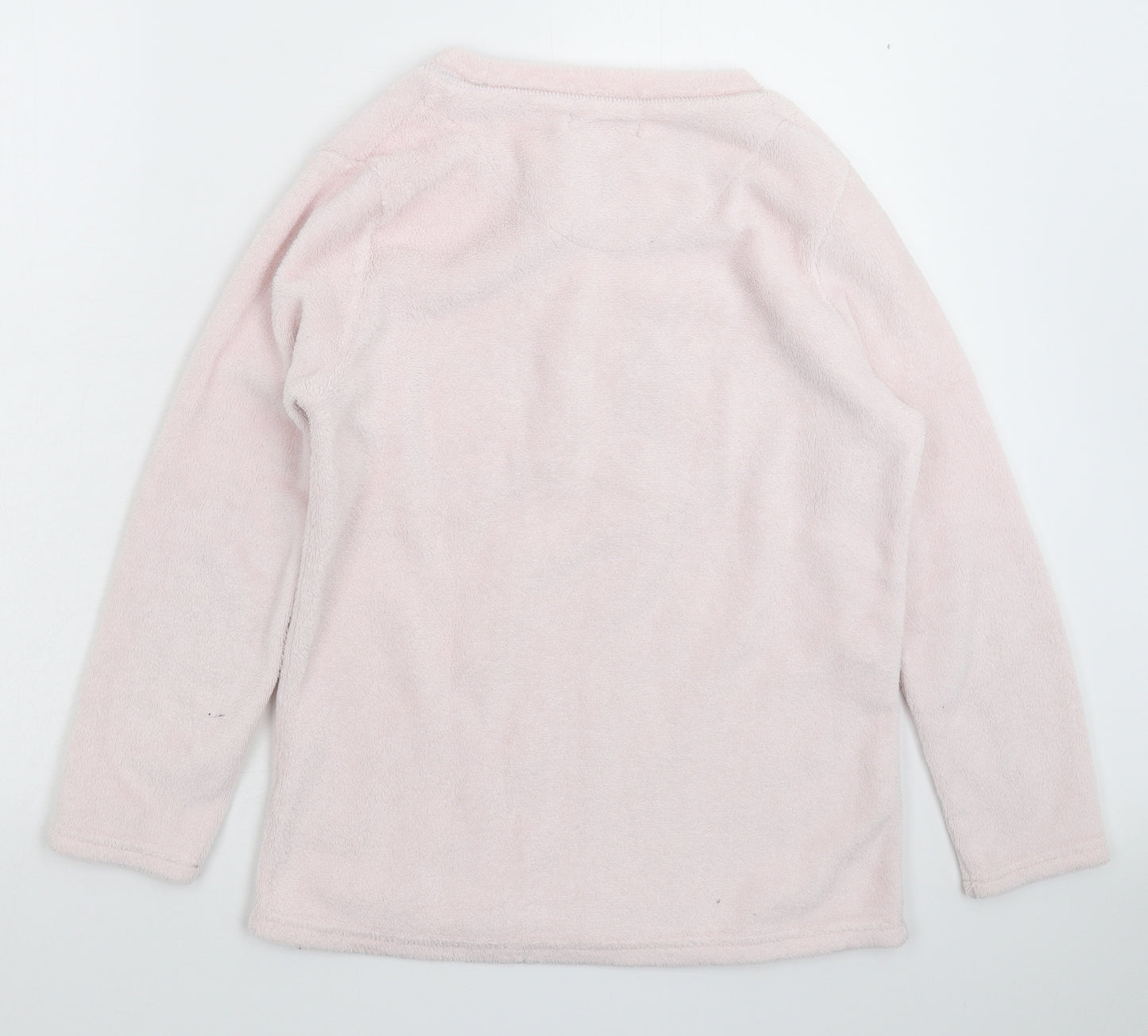 Primark Womens Pink Solid Fleece Top Pyjama Top Size 8