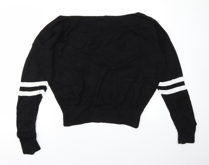 Misspap Womens Black Pullover Jumper Size M