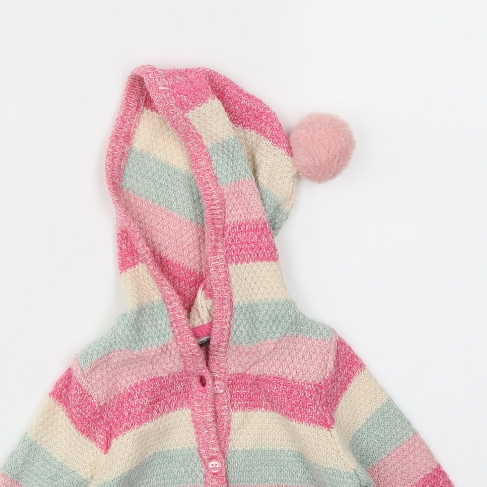 George Girls Multicoloured Striped  Cardigan Jumper Size 2 Years