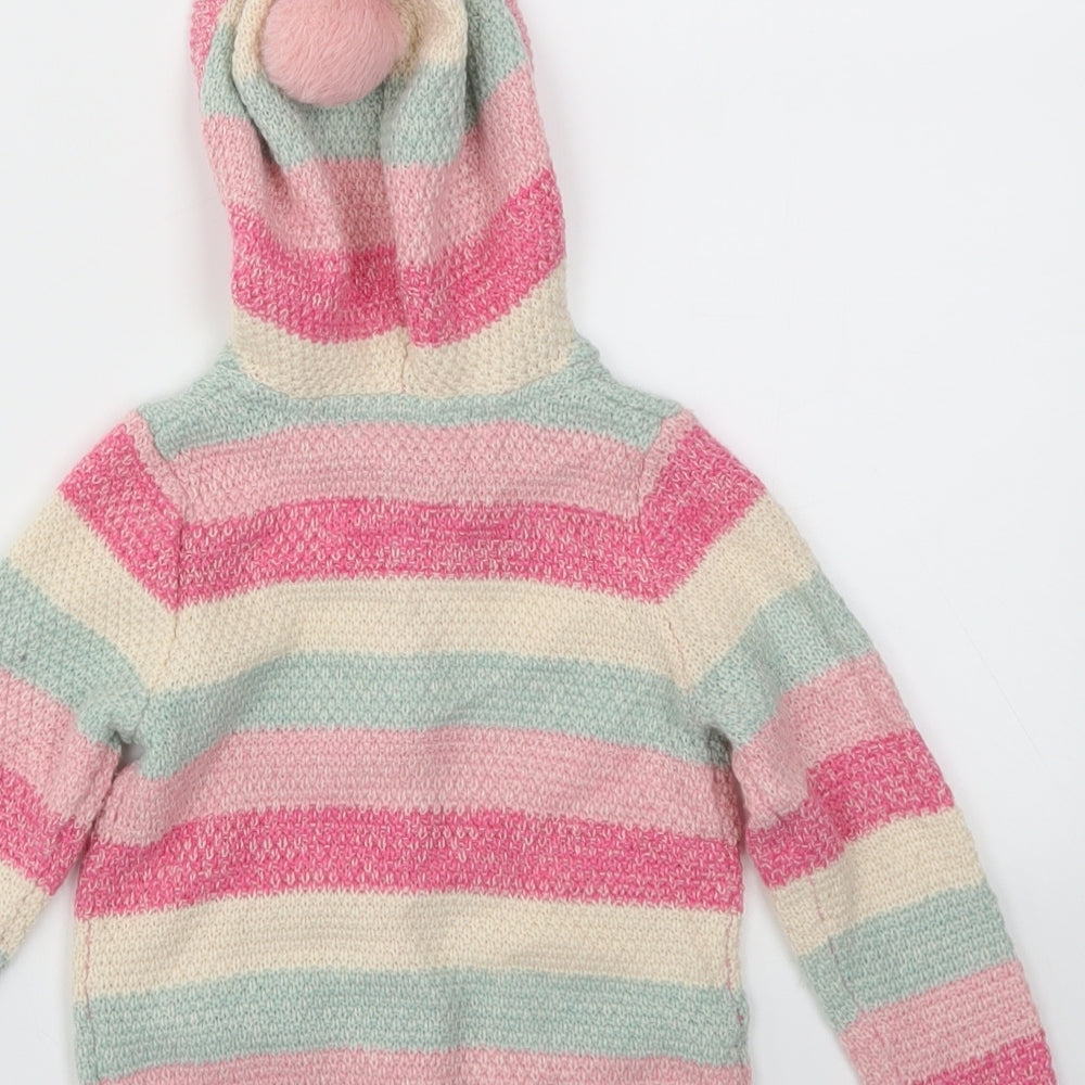 George Girls Multicoloured Striped  Cardigan Jumper Size 2 Years
