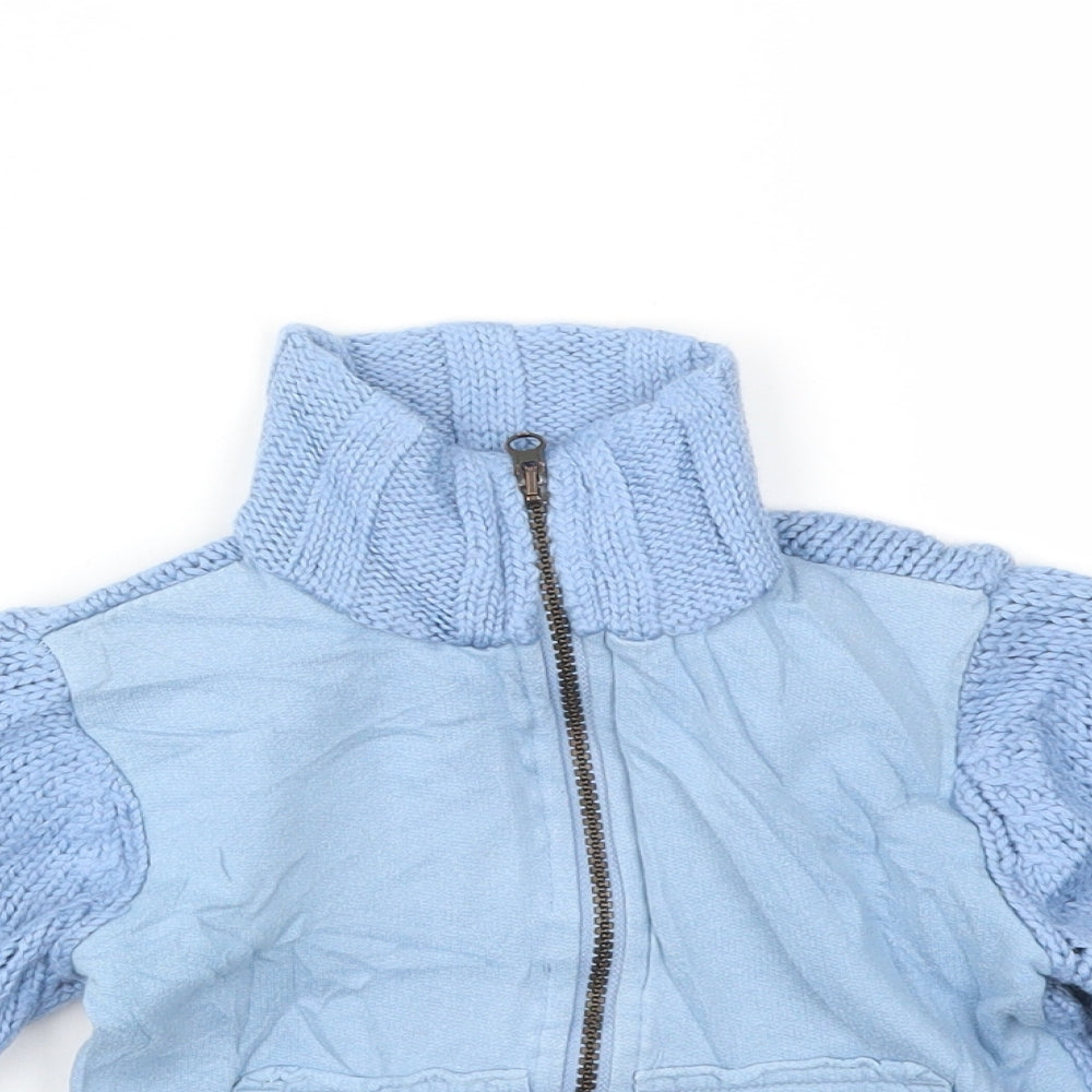 Preworn Boys Blue   Full Zip Jumper Size 24 Months