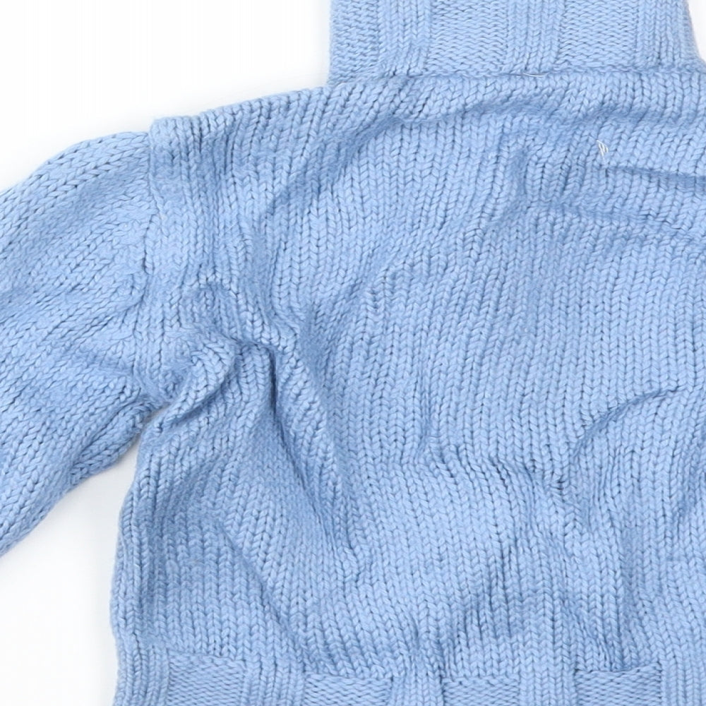 Preworn Boys Blue   Full Zip Jumper Size 24 Months