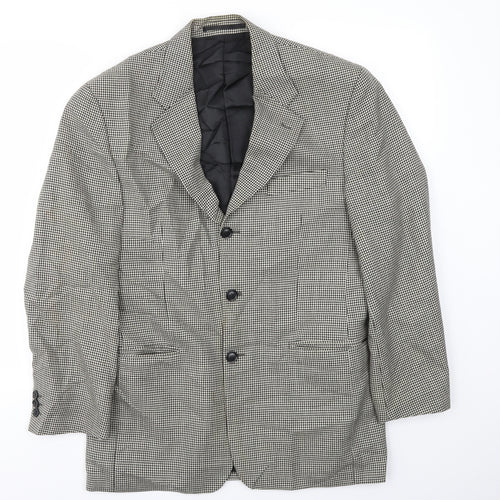 HAREWOOD Mens Brown Check  Jacket Blazer Size 40