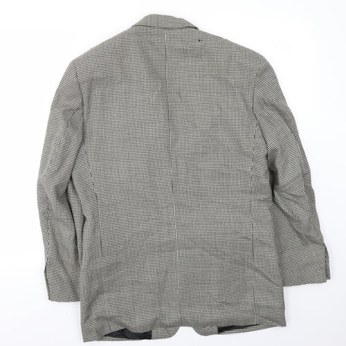 HAREWOOD Mens Brown Check  Jacket Blazer Size 40