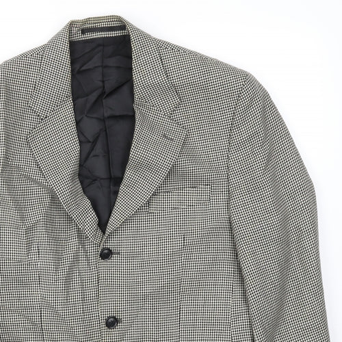 HAREWOOD Mens Brown Check  Jacket Blazer Size 40