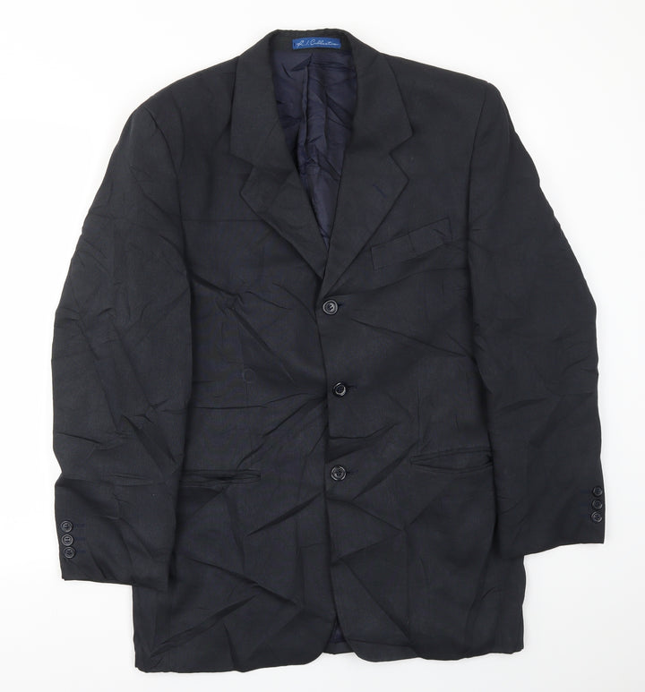 R.I COLLECTION Mens Blue Jacket Blazer Size 36