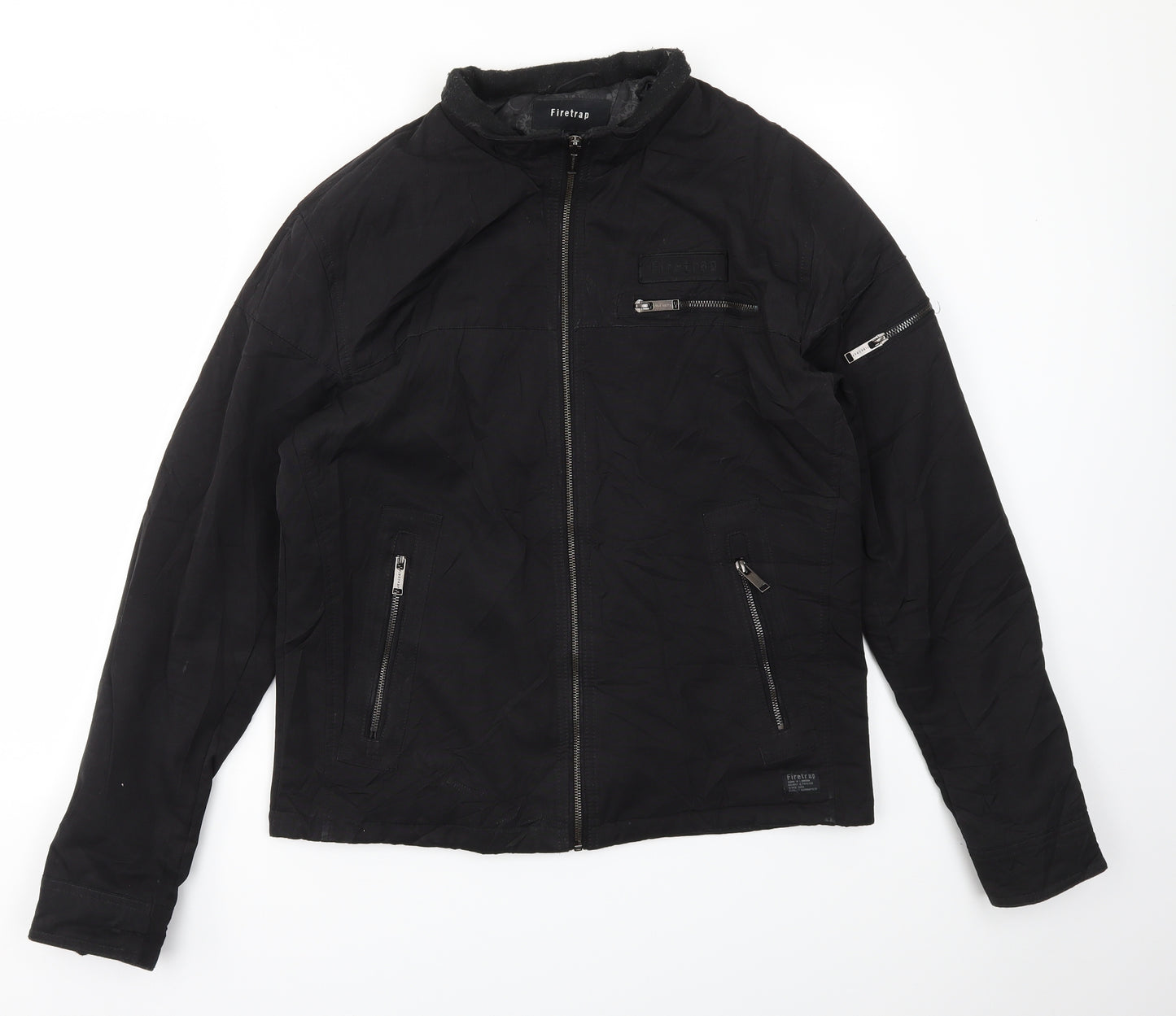 FIRE TRAP Mens Black   Jacket Coat Size M